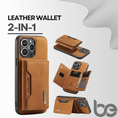 2-in-1 Magnetic Leather Wallet Case for iPhone - BEIPHONE