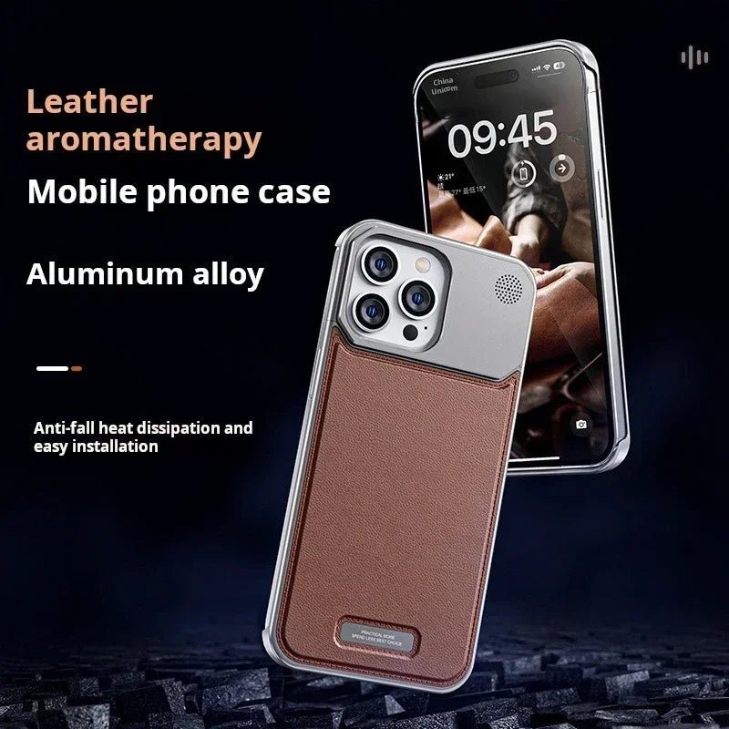 Aluminium Leather Magnetic MagSafe Case for iPhone - iphone14cases